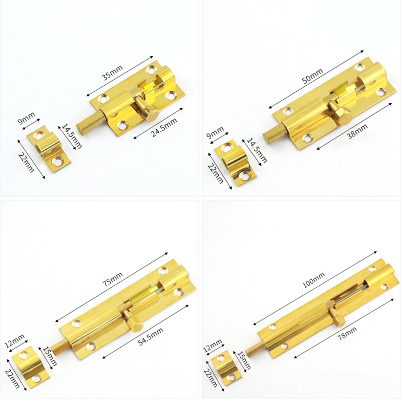 Furniture Hardware Padbolt Aluminium Profile Steel Hardware Slide Brass Security Latch Lock Door Bolt Tower Bolt