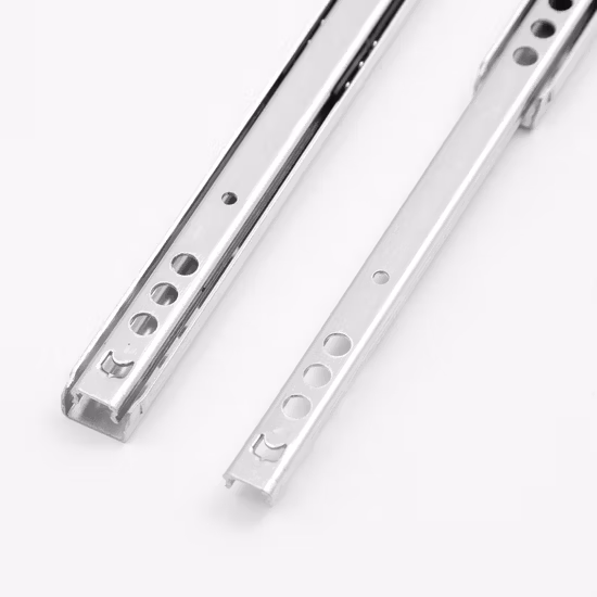 Glissière de tiroir télescopique à Extension partielle bidirectionnelle pour armoire de 17 mm